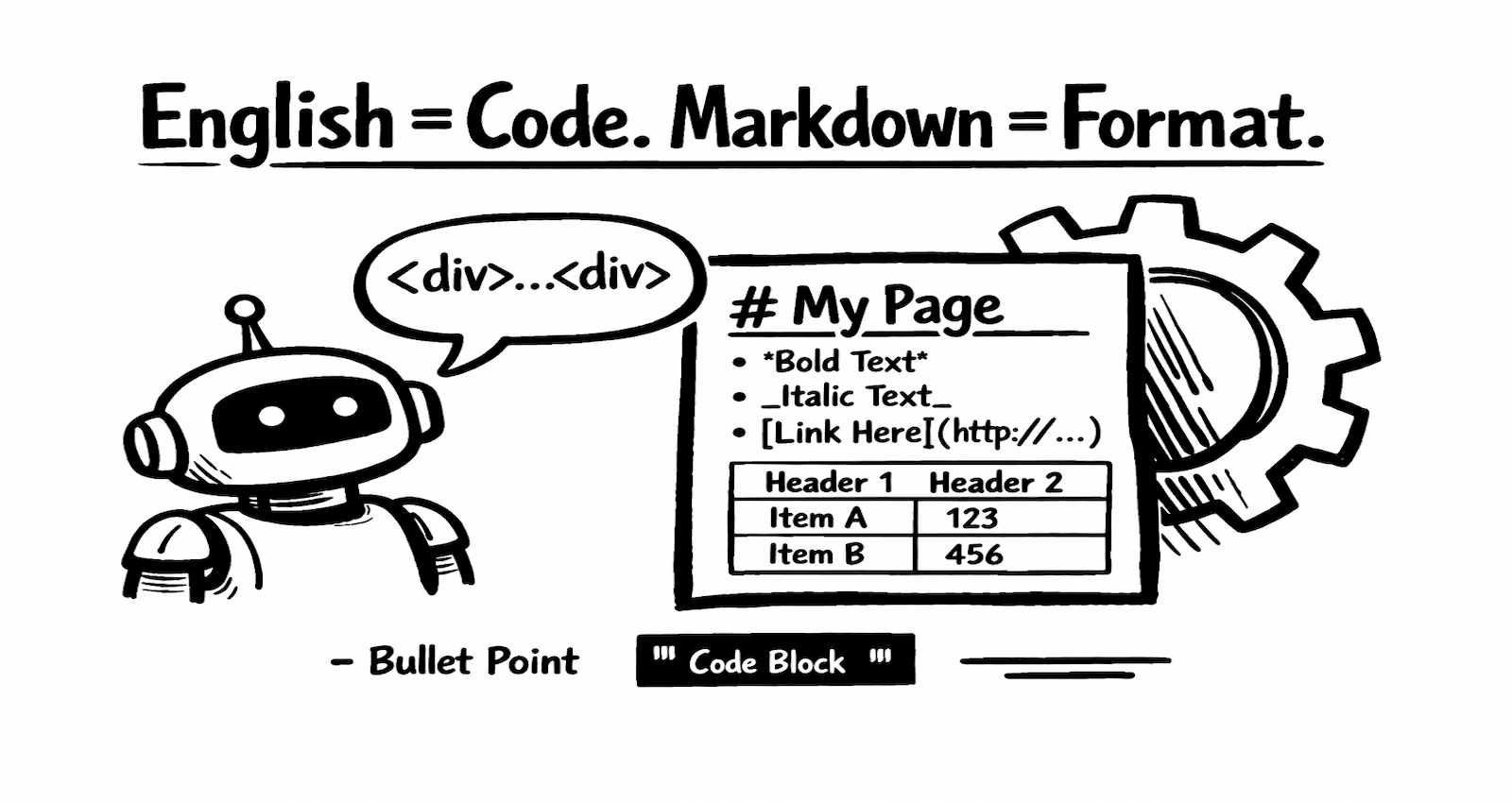 If English is the New Programming Language, then Markdown is the New Format